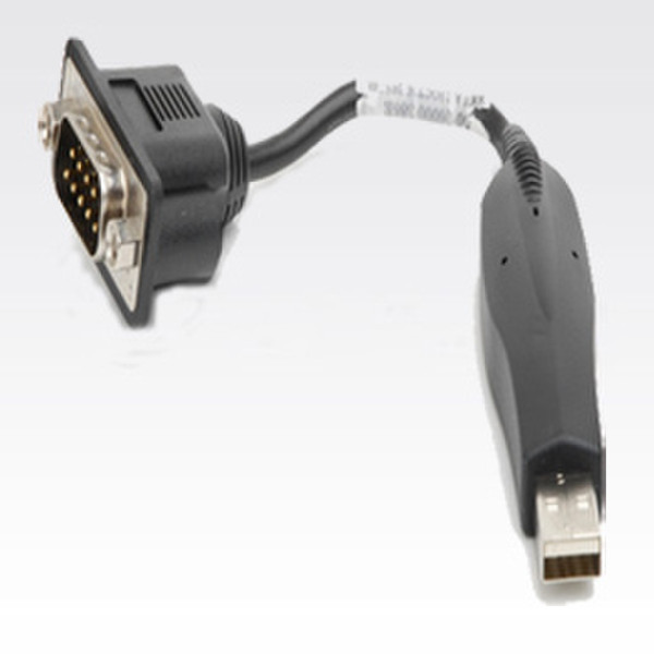 Zebra Serial-to-USB Adapter Cable USB Последовательный Черный кабельный разъем/переходник