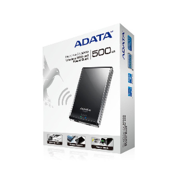 ADATA DashDrive Air AE800 3.0 (3.1 Gen 1) Wi-Fi 500ГБ Черный