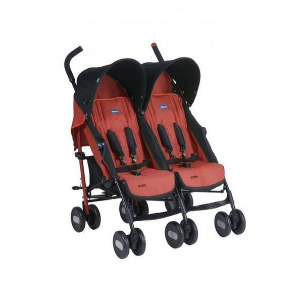 Chicco Echo Twin Side-by-side stroller 2место(а) Черный, Красный