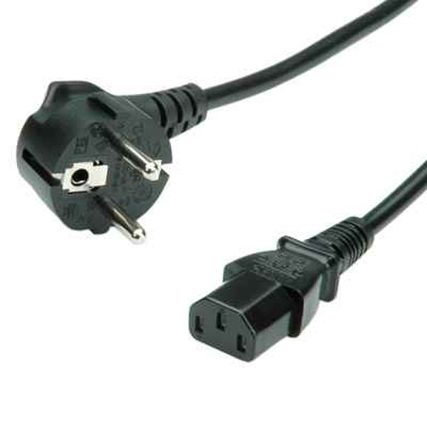 ITB RO19.99.1018 1.8m CEE7/14 Schuko C13 coupler Black power cable