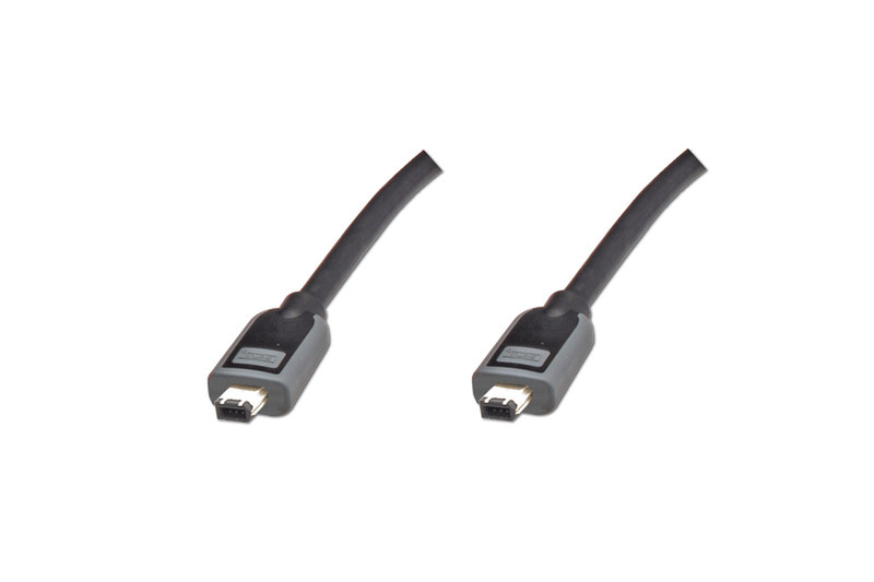 Digitus FireWire IEEE 1394A cable Black firewire cable
