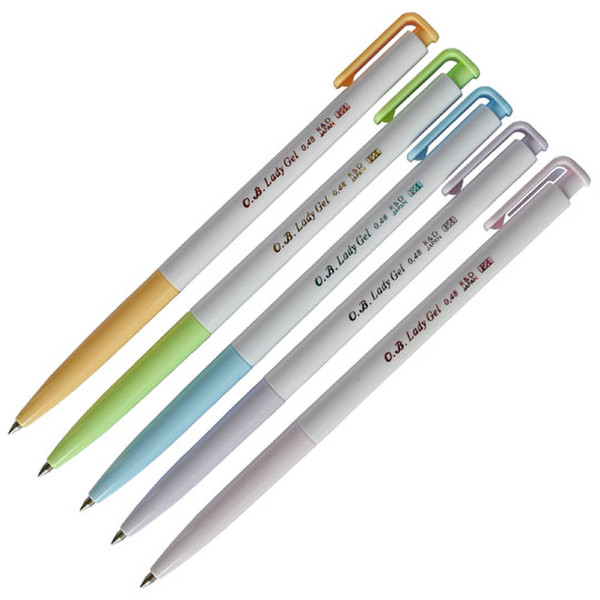 Penac B-OBLADY-5P Einziehbar Blau, Grün, Violett 5Stück(e) Gelstift