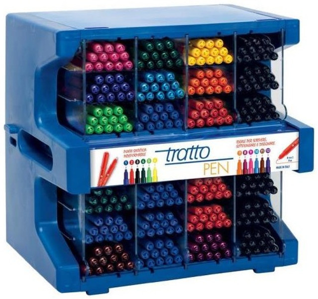 Tratto 830400A Черный, Синий, Коричневый, Зеленый, Оранжевый, Розовый, Пурпурный, Красный, Желтый 288шт капиллярная ручка