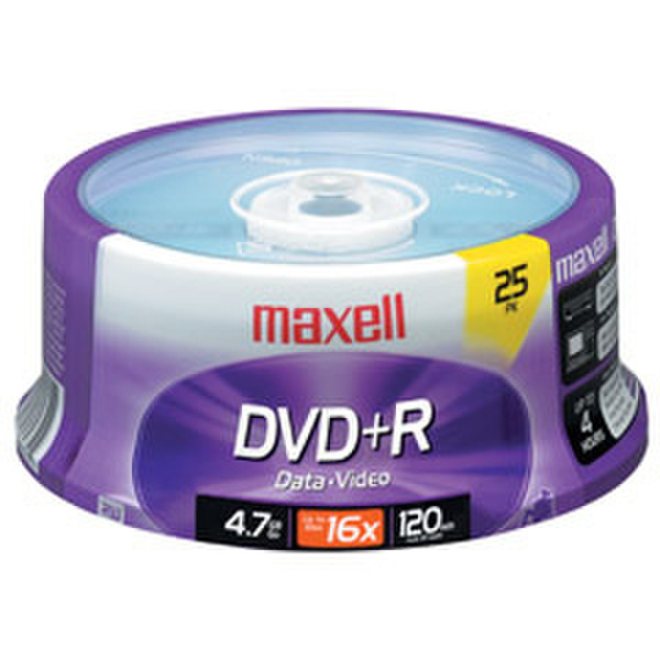 Maxell DVD+R 4.7GB 16x Spindle 25pk 4.7GB DVD+R 25pc(s)