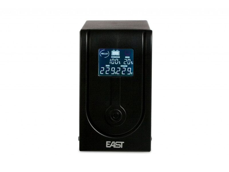 EAST EA2100-LCD 1000VA 2AC outlet(s) Turm Schwarz Unterbrechungsfreie Stromversorgung (UPS)