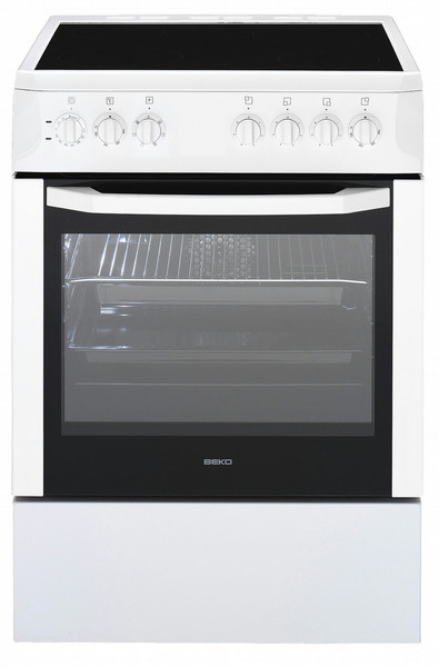 Beko CSE67101GW Freistehend Ceramic hob A Weiß Küchenherd