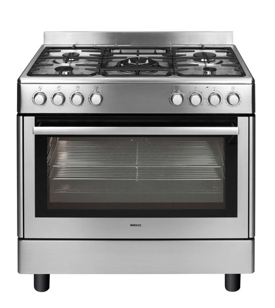 Beko GM15121DX Freestanding Gas hob B Stainless steel cooker