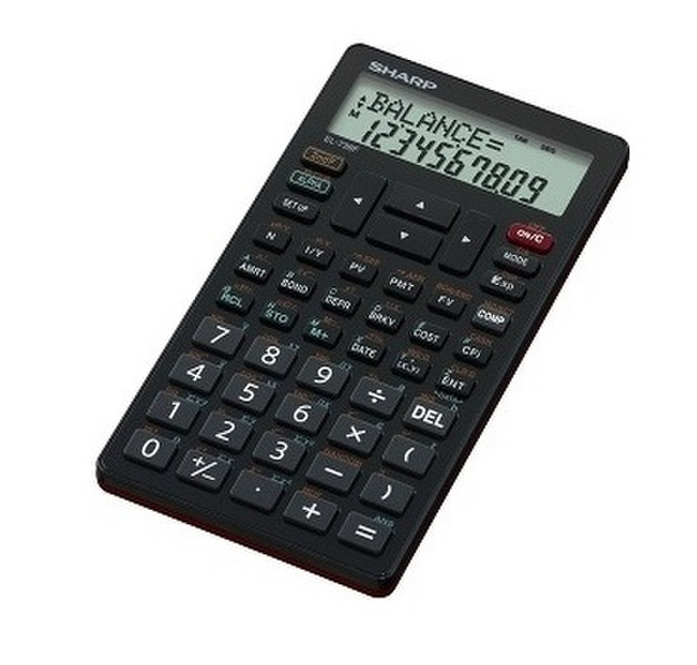 Sharp EL738FB Pocket Financial calculator Black calculator