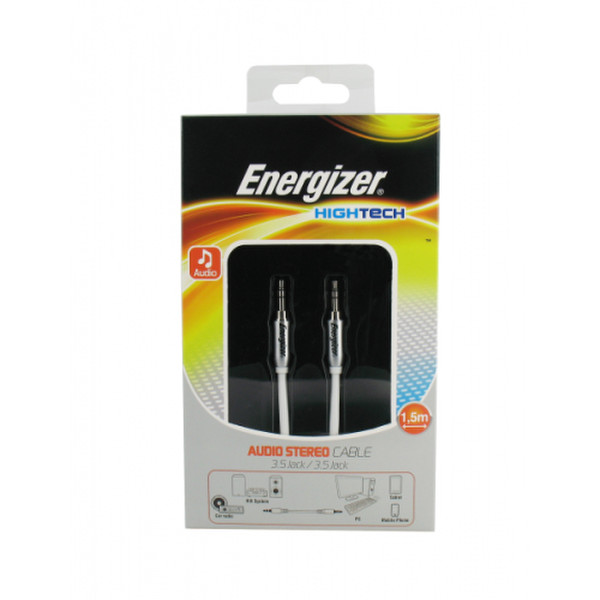 Energizer LCAEHJACK15 1.5m 3.5mm 3.5mm White
