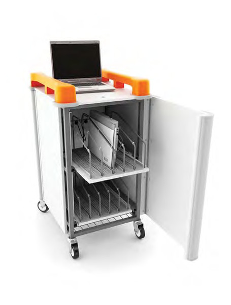 Monarch Computer Furniture LapCabby 10V Ноутбук Multimedia cart Оранжевый, Белый
