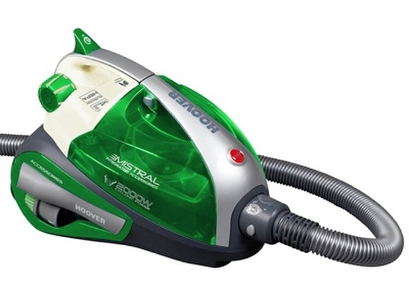 Hoover TMI 2002 Zylinder-Vakuum 2l 2000W Grün, Weiß Staubsauger