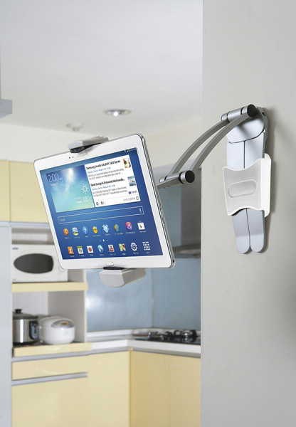 CTA Digital 2in1 iPad Kitchen Mount Stand Для помещений Passive holder Cеребряный