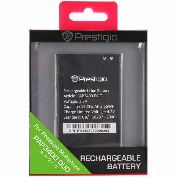 Prestigio PAP3400BA Lithium-Ion 1500mAh 3.7V rechargeable battery