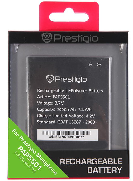 Prestigio PAP5501BA Lithium Polymer 2000mAh 3.7V rechargeable battery