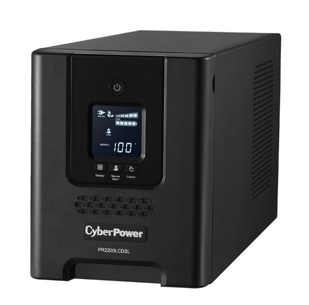 CyberPower PR2200LCDSL Zeile-interaktiv 2070VA 7AC outlet(s) Mini tower Schwarz Unterbrechungsfreie Stromversorgung (UPS)