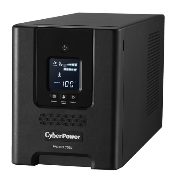 CyberPower PR3000LCDSL Zeile-interaktiv 3000VA 7AC outlet(s) Mini tower Schwarz Unterbrechungsfreie Stromversorgung (UPS)