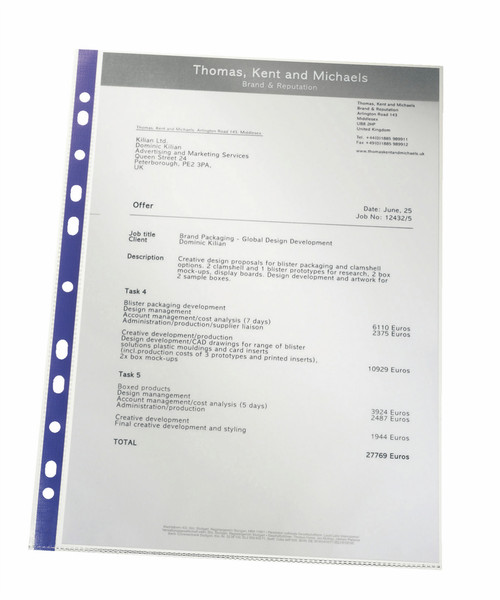 Leitz 47185 210 x 297 mm (A4) Полипропилен (ПП) 25шт файл для документов