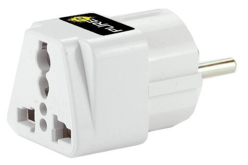 Pure 16000990 Type F (Schuko) Universal White power plug adapter