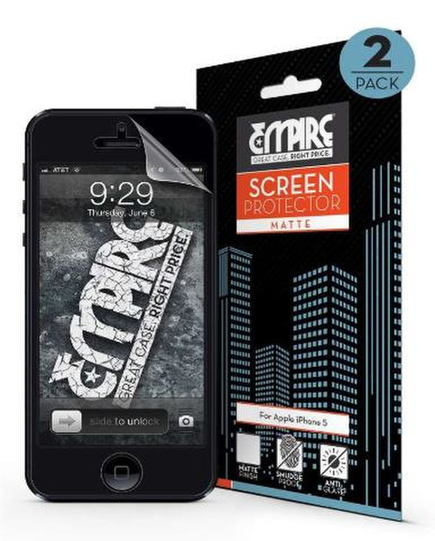 Empire 77AOOIP5G Anti-glare Apple iPhone 5/5C 2шт защитная пленка