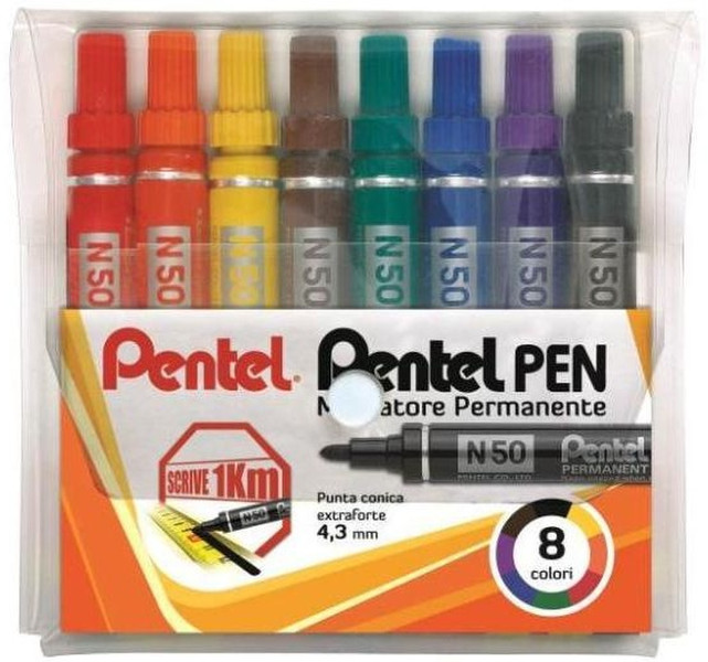 Pentel N50-8 Bullet tip Multi 8pc(s) marker
