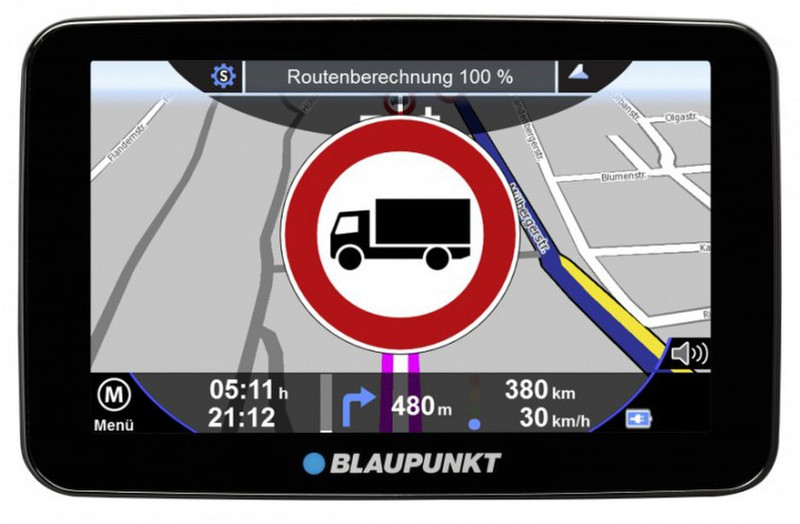 Blaupunkt TravelPilot 52 Truck EU LMU Fixed 5" Touchscreen Black