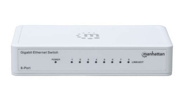 Manhattan 560702 Gigabit Ethernet (10/100/1000) Белый сетевой коммутатор