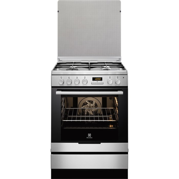 Electrolux EKK6450AOX Freistehend Gas hob A Schwarz, Edelstahl