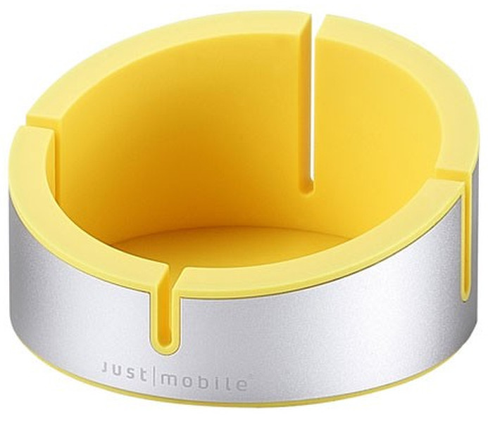 JustMobile AluCup Grande Silver,Yellow holder