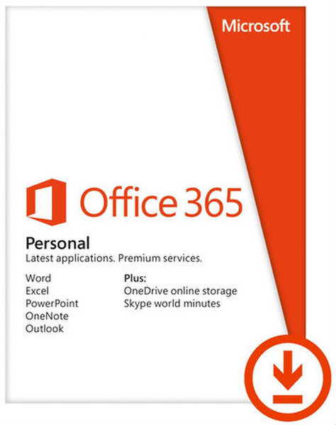 Microsoft Office 365 Personal 1user(s) 1year(s) Multilingual