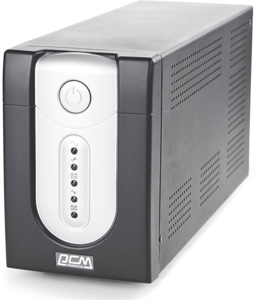 Powercom IMP-1200AP Zeile-interaktiv 1200VA 6AC outlet(s) Kompakt Schwarz Unterbrechungsfreie Stromversorgung (UPS)