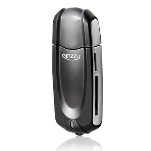 Ginzzu GR-312B USB 3.0 Черный, Cеребряный устройство для чтения карт флэш-памяти