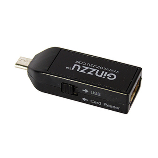 Ginzzu GR-584UB Micro-USB Черный устройство для чтения карт флэш-памяти