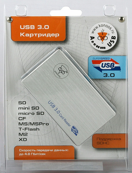 Konoos UK-28 USB 3.0 устройство для чтения карт флэш-памяти
