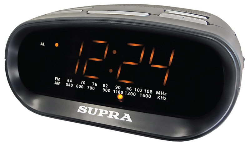 Supra SA-32FM Часы Черный радиоприемник