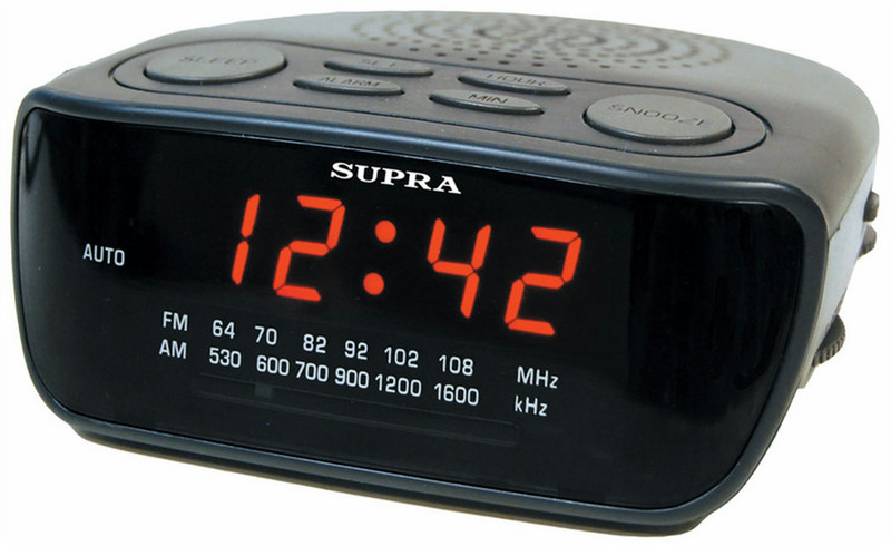 Supra SA-36FM Uhr Schwarz Radio