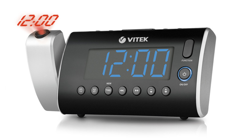 Vitek VT-3519 Uhr Digital Schwarz, Silber Radio