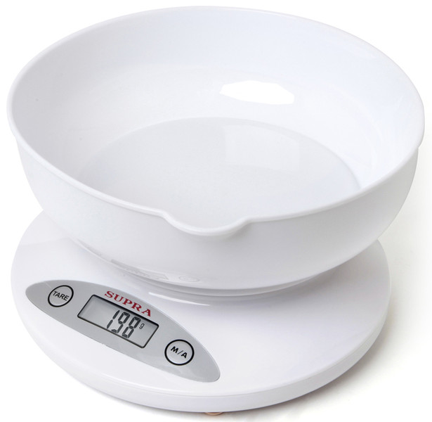 Supra BSS-4020 Electronic kitchen scale Белый кухонные весы