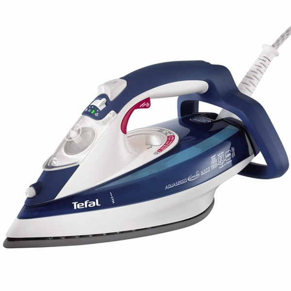 Tefal Aquaspeed FV5377 Dampfbügeleisen Autoclean Catalys soleplate 2400W Blau, Weiß