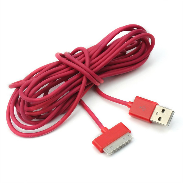 Generic CE00083 3м USB A Apple 30-p Красный кабель USB