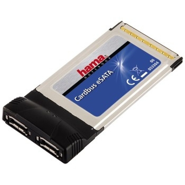 Hama 2-port Cardbus Card eSATA Card Schnittstellenkarte/Adapter