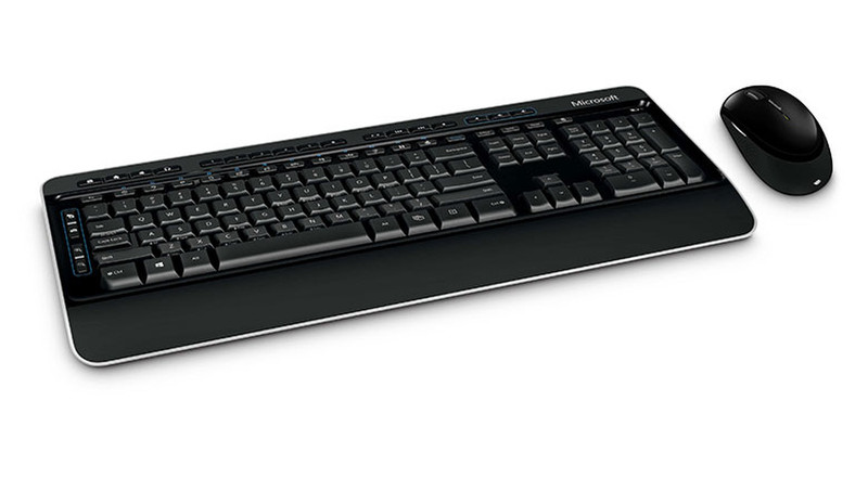 Microsoft Wireless Desktop 3000 Беспроводной RF Буквенно-цифровой Английский Черный клавиатура