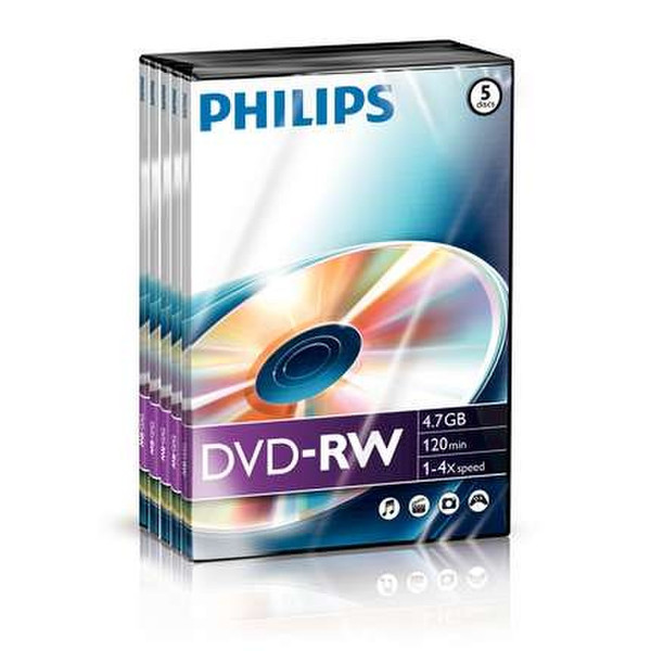 Philips DN4S4T05F 4.7GB DVD-RW 5pc(s) blank DVD