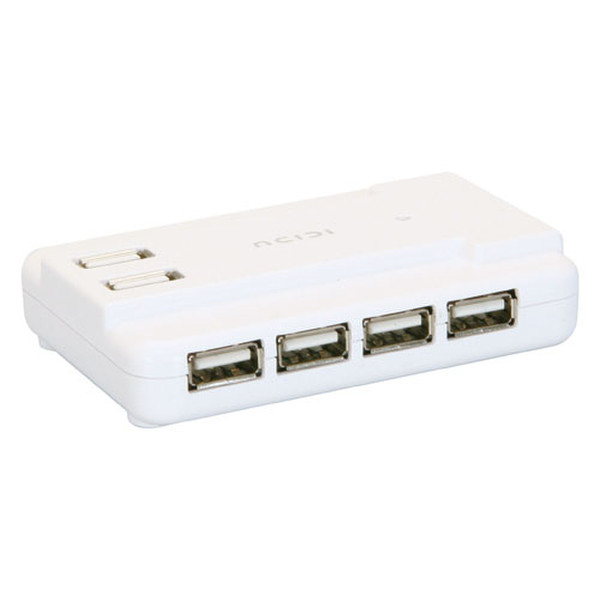 ICIDU USB 2.0 HUB 10- Ports 480Мбит/с Белый хаб-разветвитель