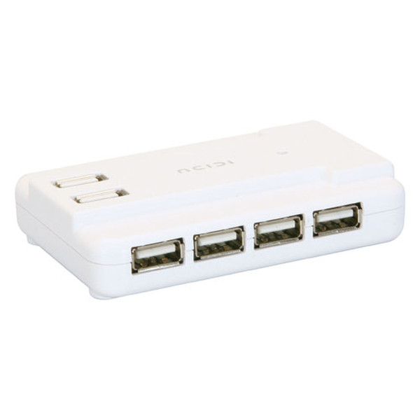 ICIDU USB 2.0 HUB 10- Ports 480Mbit/s Weiß Schnittstellenhub