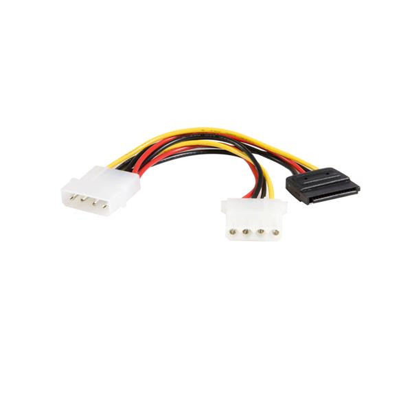 StarTech.com 6in LP4 - LP4 SATA Power Y Cable Adapter Разноцветный кабель питания