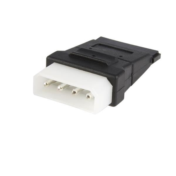 StarTech.com LP4 - Latching SATA Power Adapter Cable LP4 M SATA Power FM Черный кабельный разъем/переходник