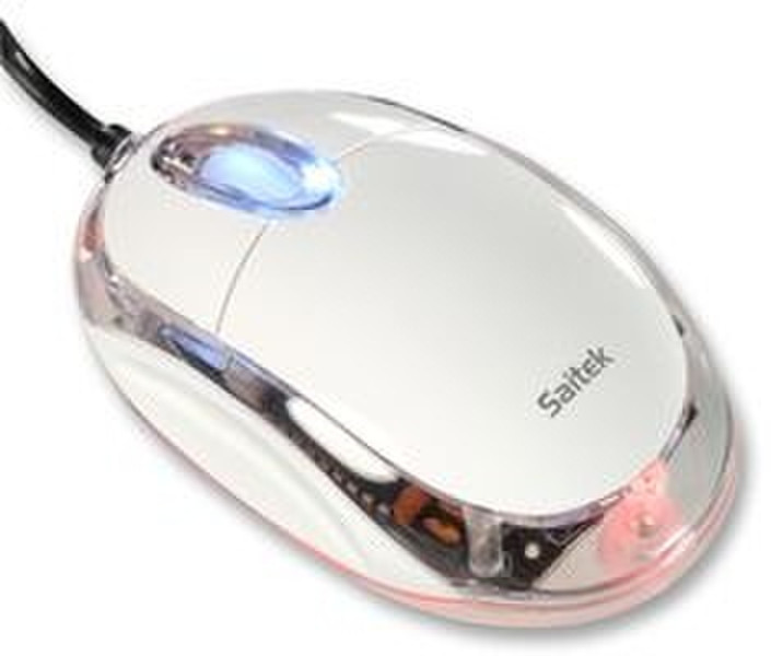 Saitek Optical Mouse USB Оптический 800dpi Белый компьютерная мышь