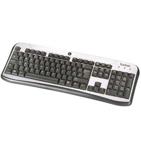 Saitek K80 USB QWERTY Silber Tastatur