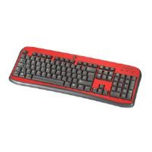 Saitek K80 USB QWERTY Rot Tastatur