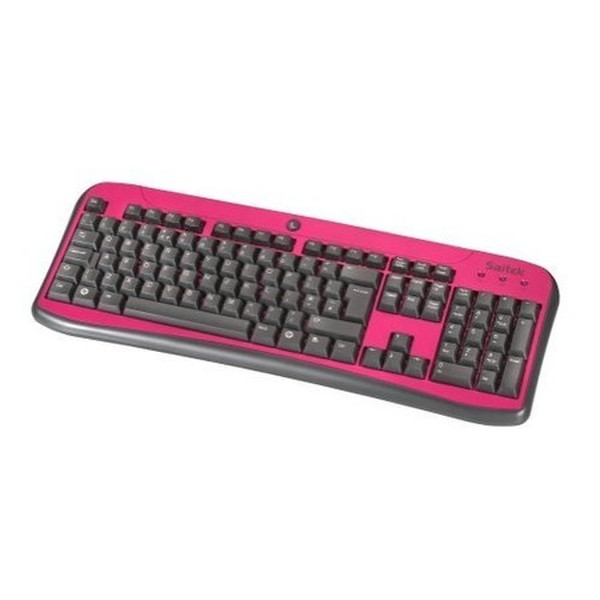 Saitek K80 USB QWERTY Розовый клавиатура